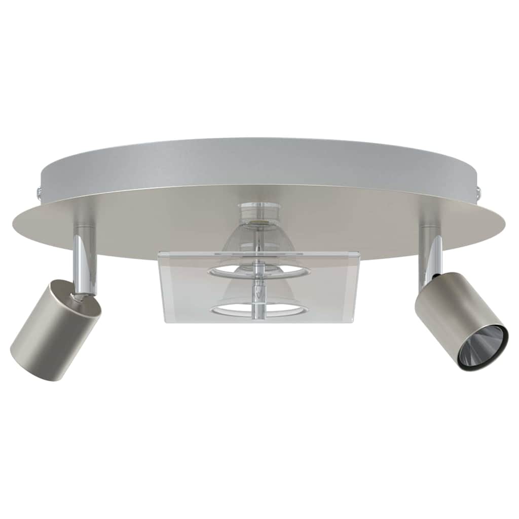 Deckenstrahler Nickel 29 x 29 x 11 cm Stahl und Glas