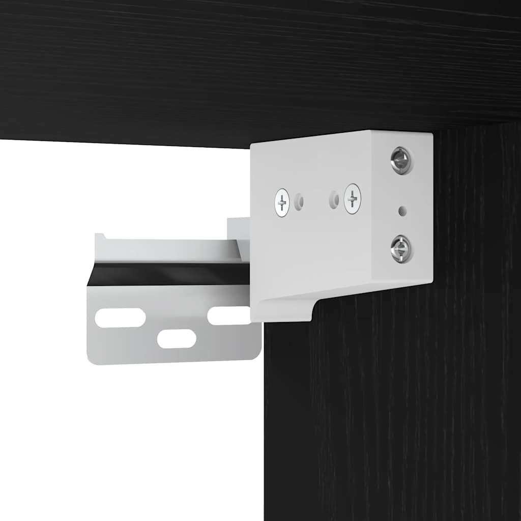 Garagenschränke 2 Stk. Schwarz Holzwerkstoff