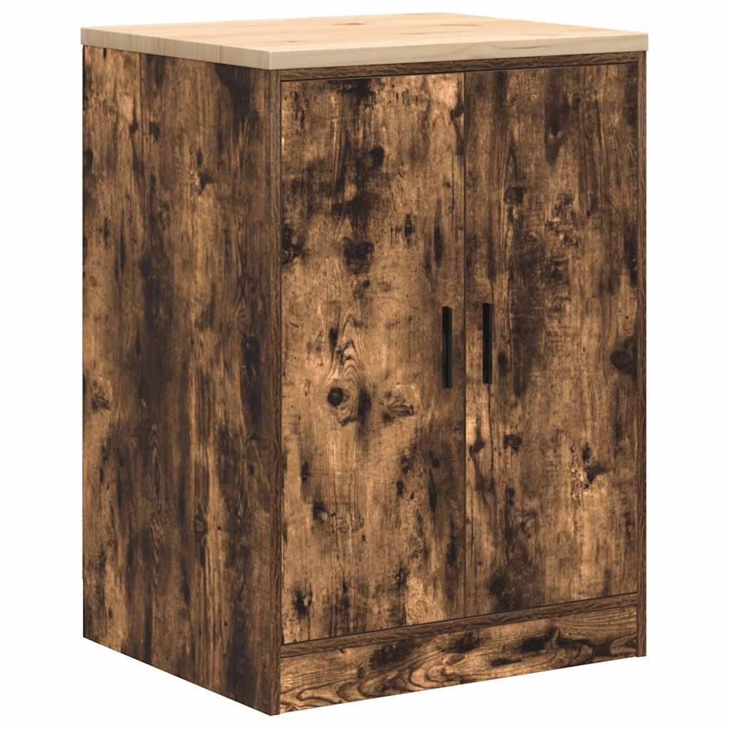 Garagenschränke 2 Stk. Räuchereiche Holzwerkstoff