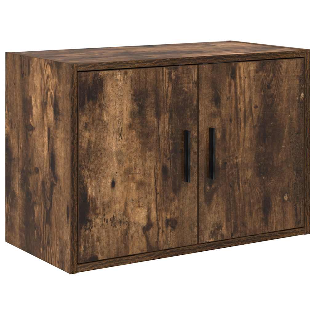 Garagenschränke 2 Stk. Räuchereiche Holzwerkstoff
