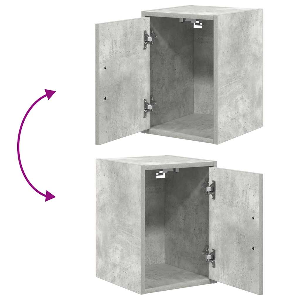 Garagenschränke 2 Stk. Betongrau Holzwerkstoff