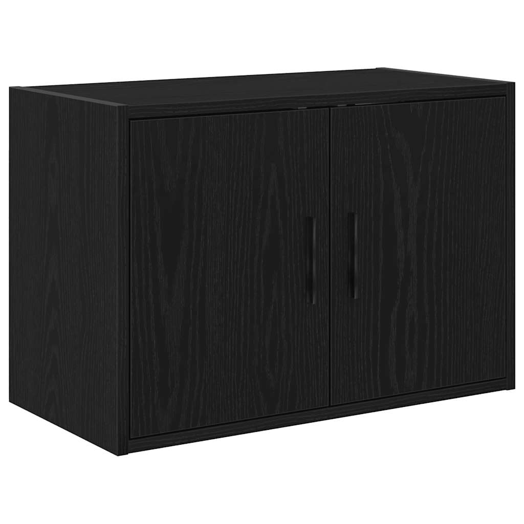 Garagenschränke 2 Stk. Schwarz Holzwerkstoff
