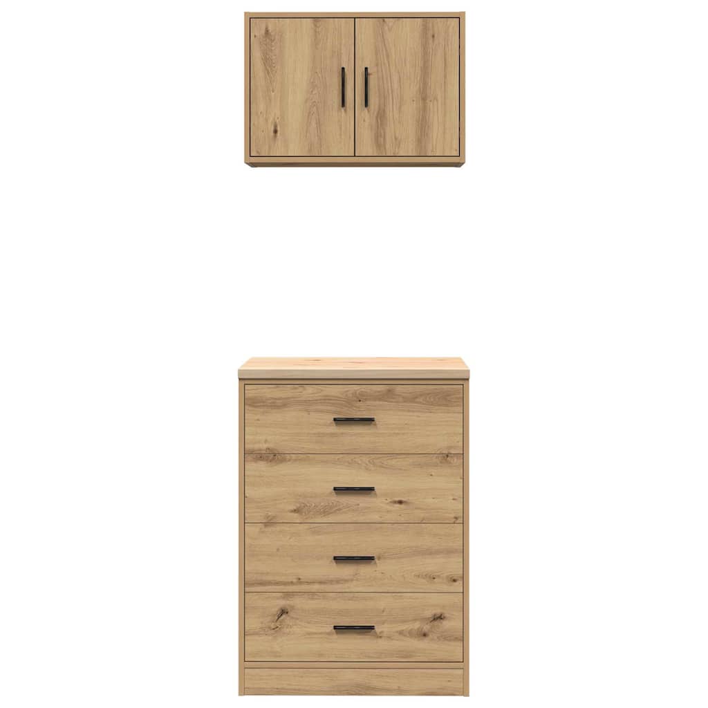 Garagenschränke 2 Stk. Artisan-Eiche Holzwerkstoff