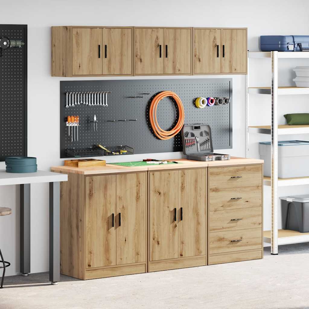 Garagenschränke 6 Stk. Artisan-Eiche Holzwerkstoff