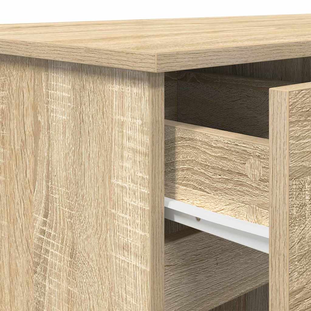 Desk Sonoma Oak 140 x 49 x 76 cm Engineered Wood