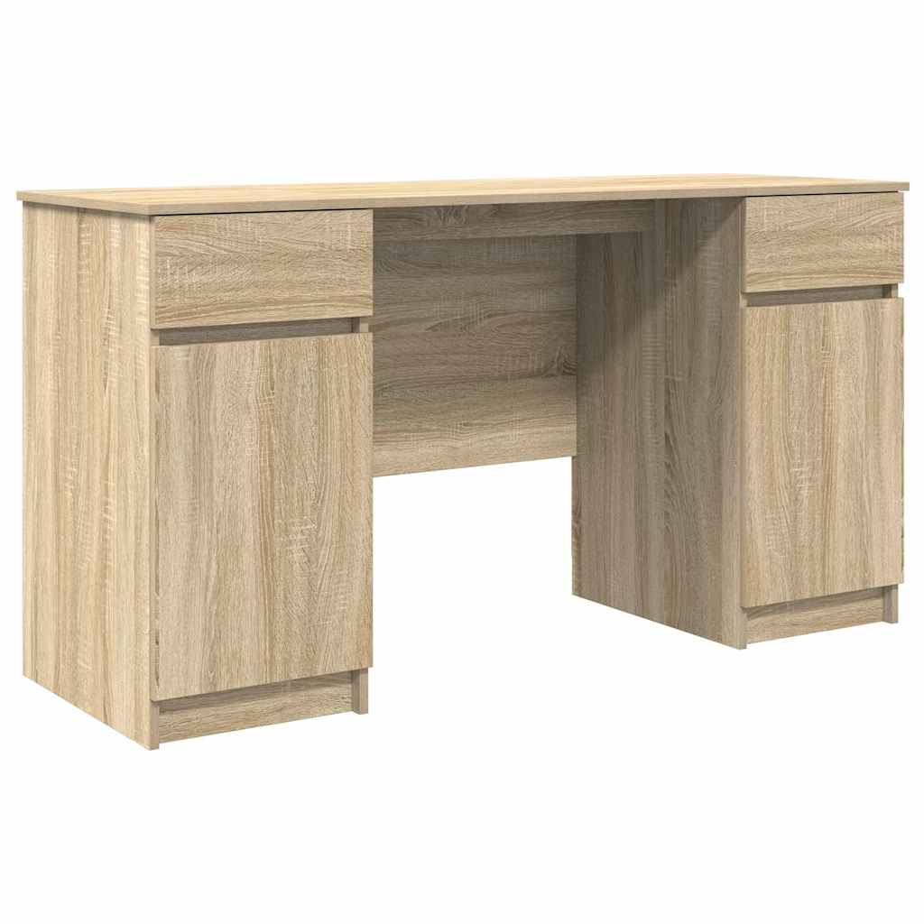 Desk Sonoma Oak 140 x 49 x 76 cm Engineered Wood