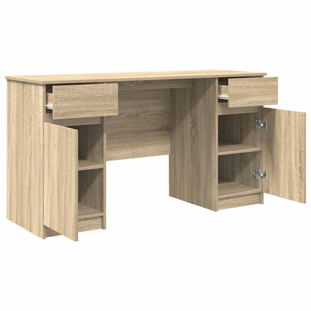 Desk Sonoma Oak 140 x 49 x 76 cm Engineered Wood