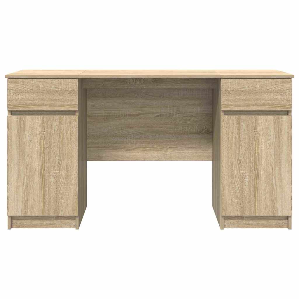 Desk Sonoma Oak 140 x 49 x 76 cm Engineered Wood