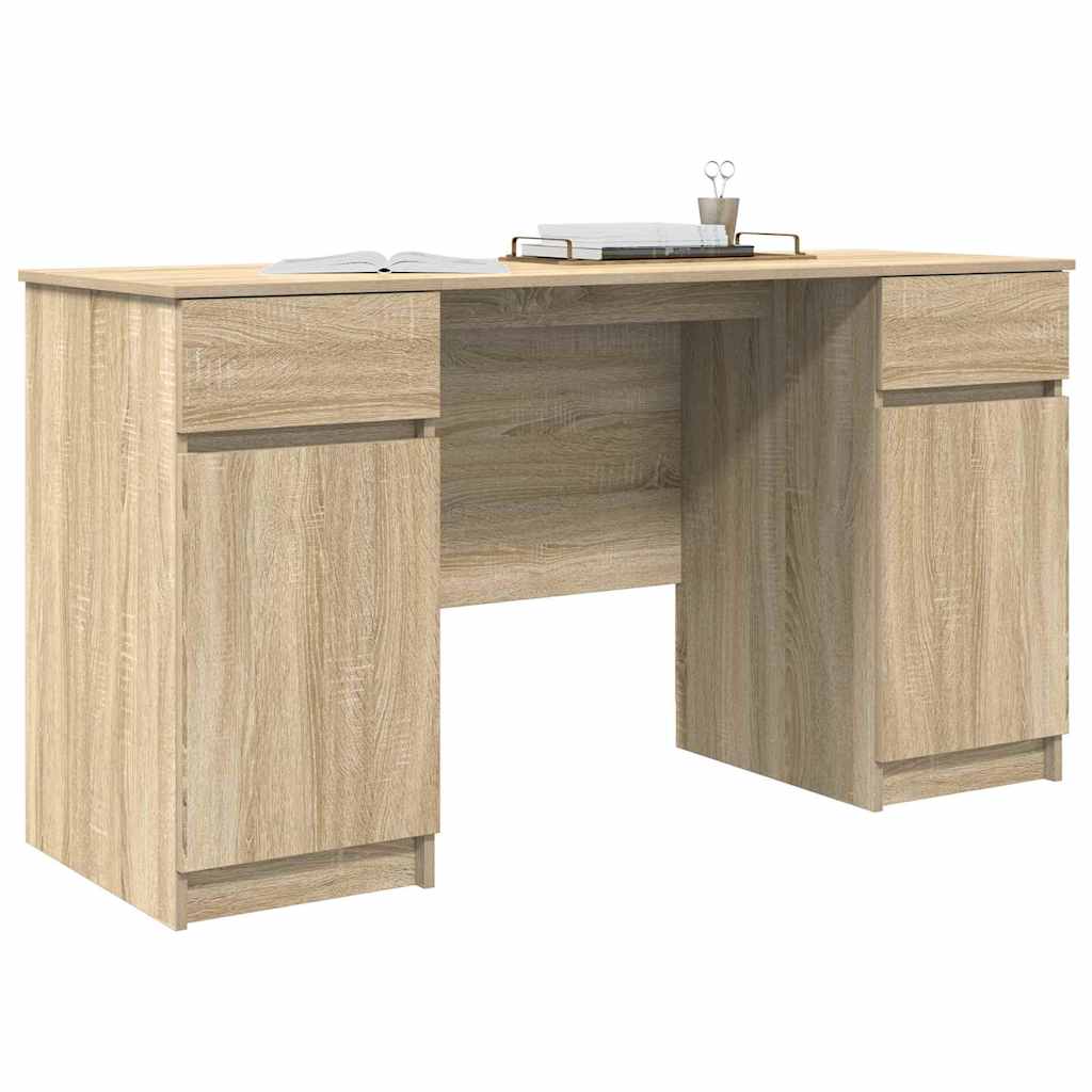Desk Sonoma Oak 140 x 49 x 76 cm Engineered Wood