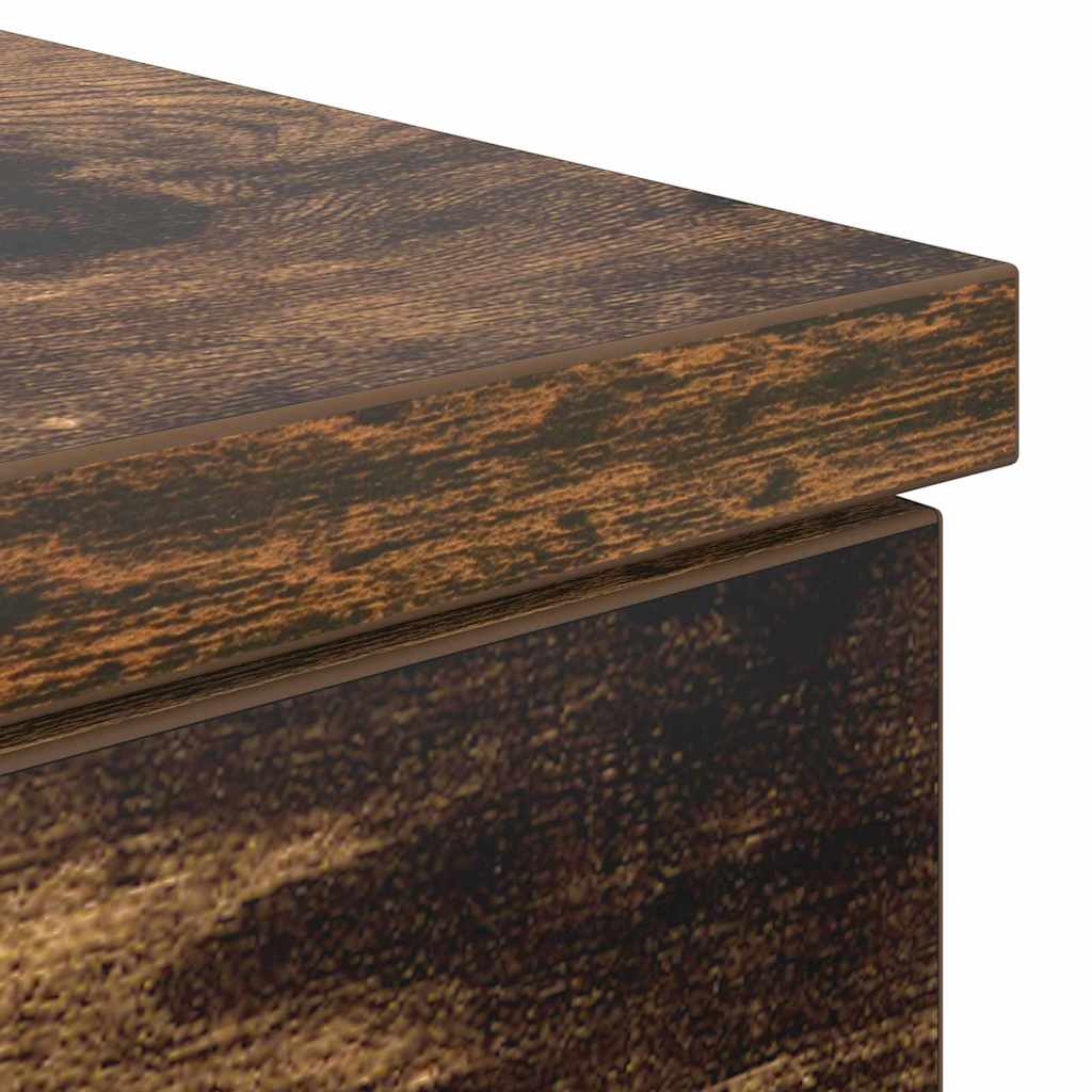 Desk Smoked Oak 140 x 49 x 76 cm Wood-based Material