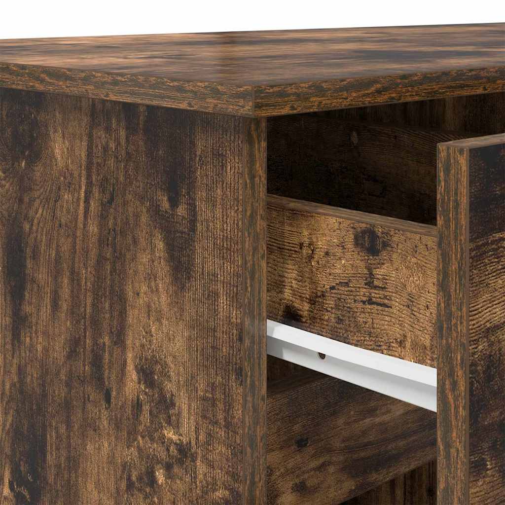 Desk Smoked Oak 140 x 49 x 76 cm Wood-based Material