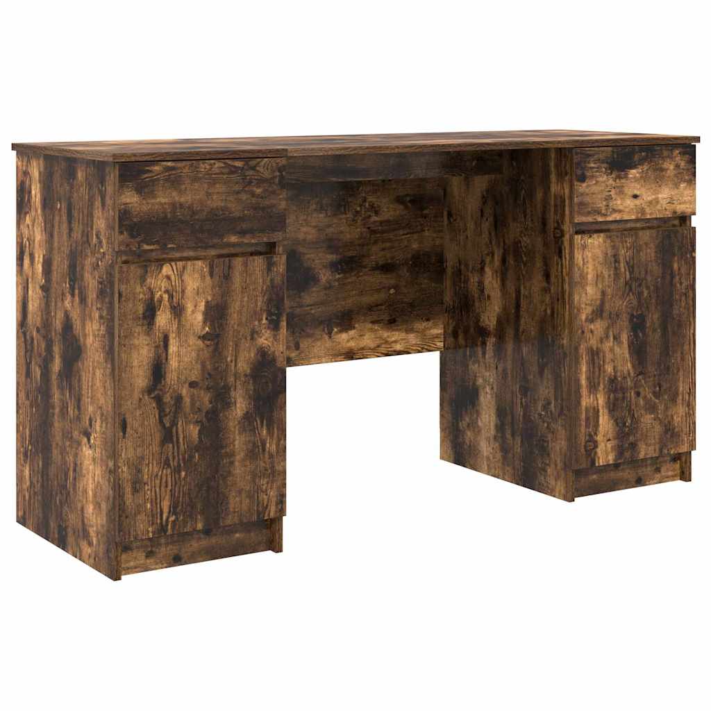 Desk Smoked Oak 140 x 49 x 76 cm Wood-based Material