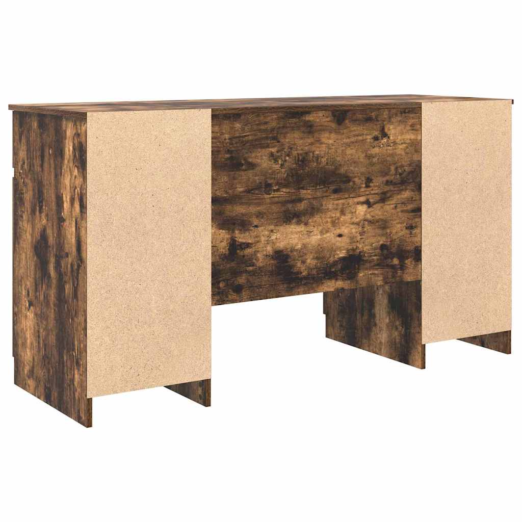 Desk Smoked Oak 140 x 49 x 76 cm Wood-based Material