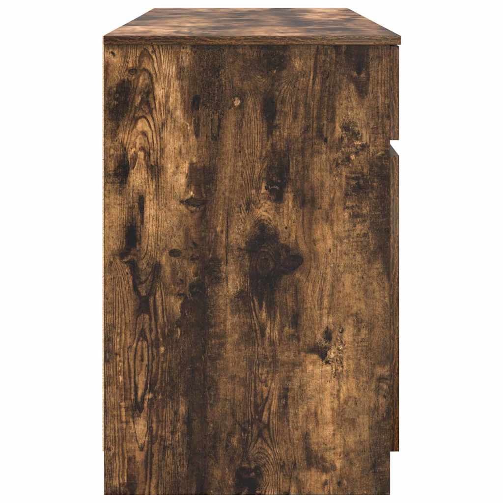 Desk Smoked Oak 140 x 49 x 76 cm Wood-based Material