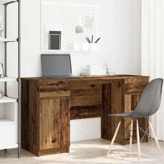 Bureau avec étagère en vieux bois 140 x 49 x 76 cm Matériau à base de bois