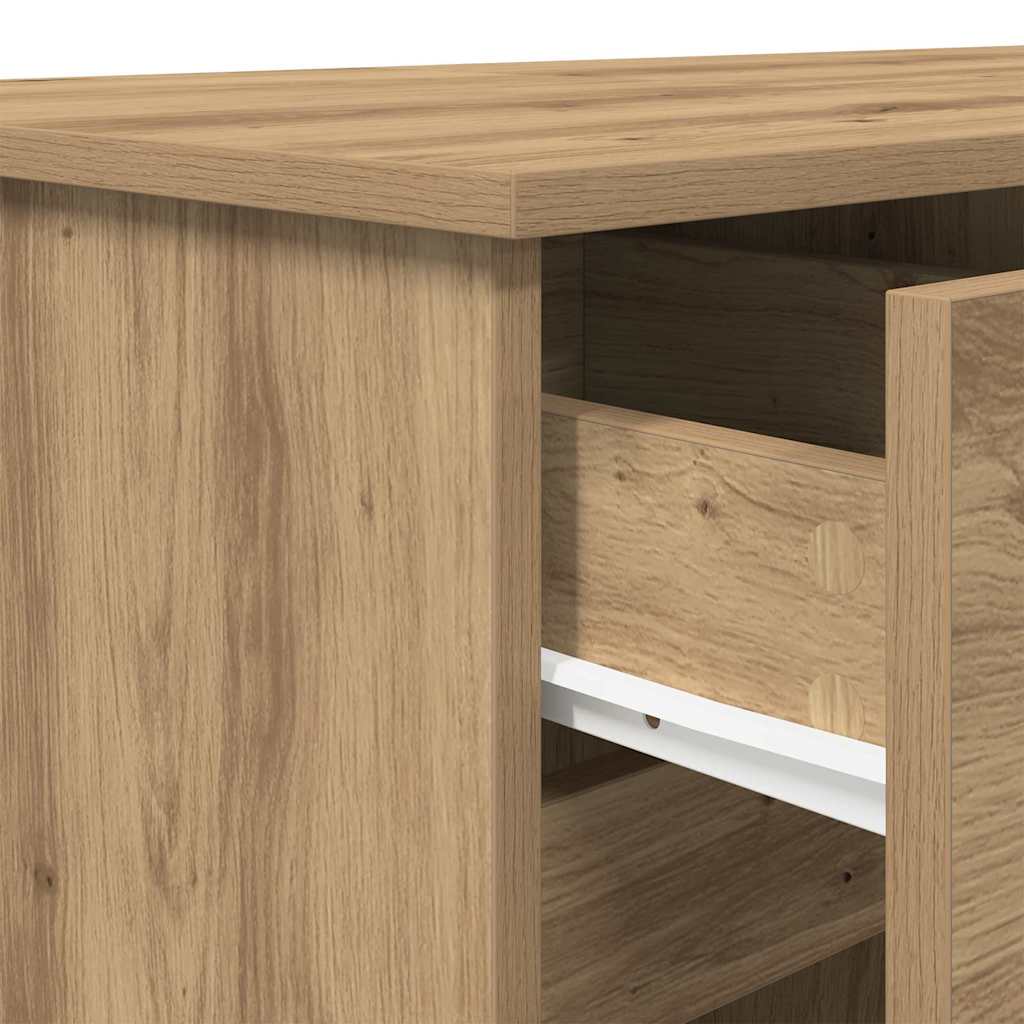 Bureau chêne artisan 140 x 49 x 76 cm bois d'ingénierie