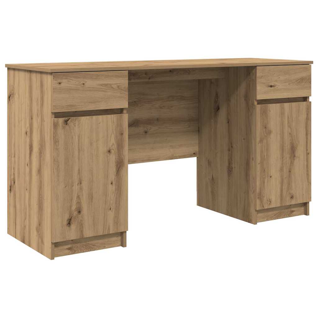 Bureau chêne artisan 140 x 49 x 76 cm bois d'ingénierie