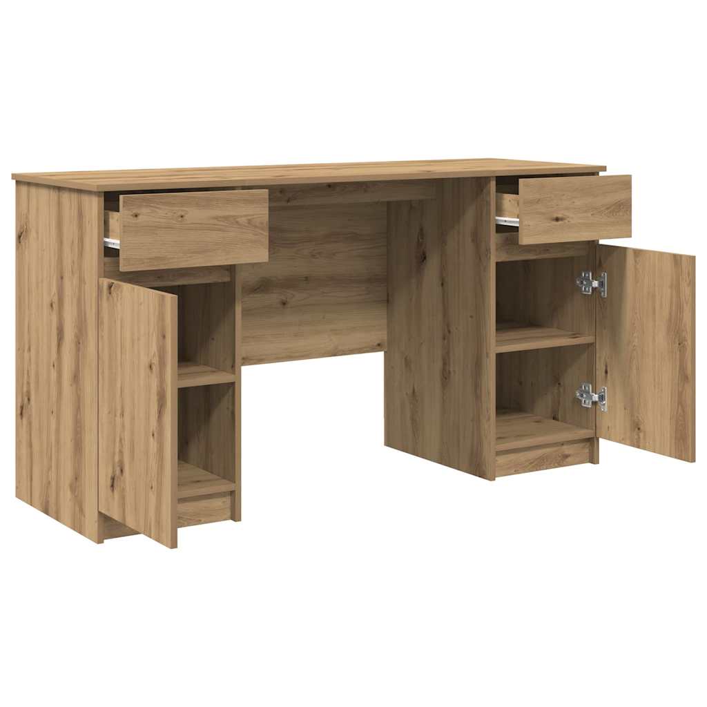 Bureau chêne artisan 140 x 49 x 76 cm bois d'ingénierie