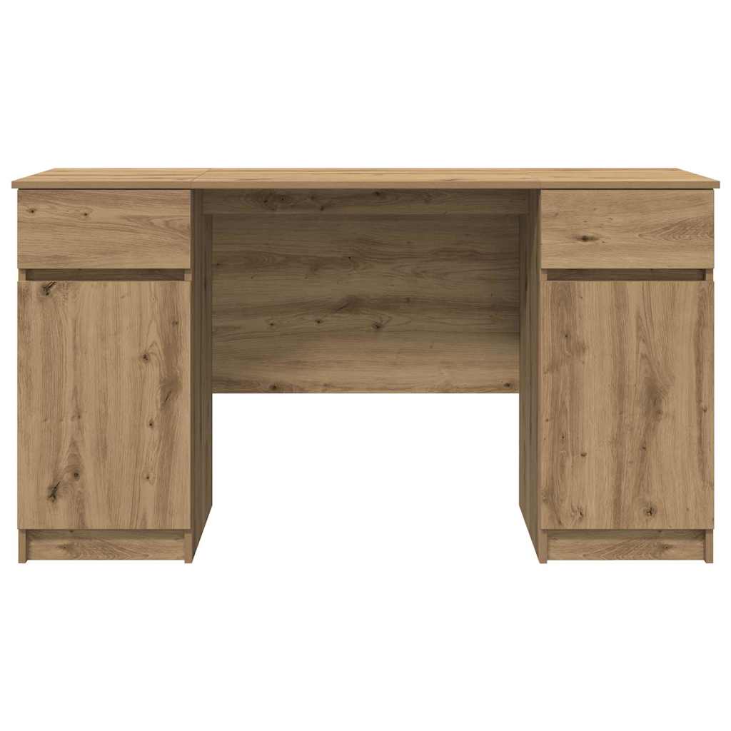Bureau chêne artisan 140 x 49 x 76 cm bois d'ingénierie