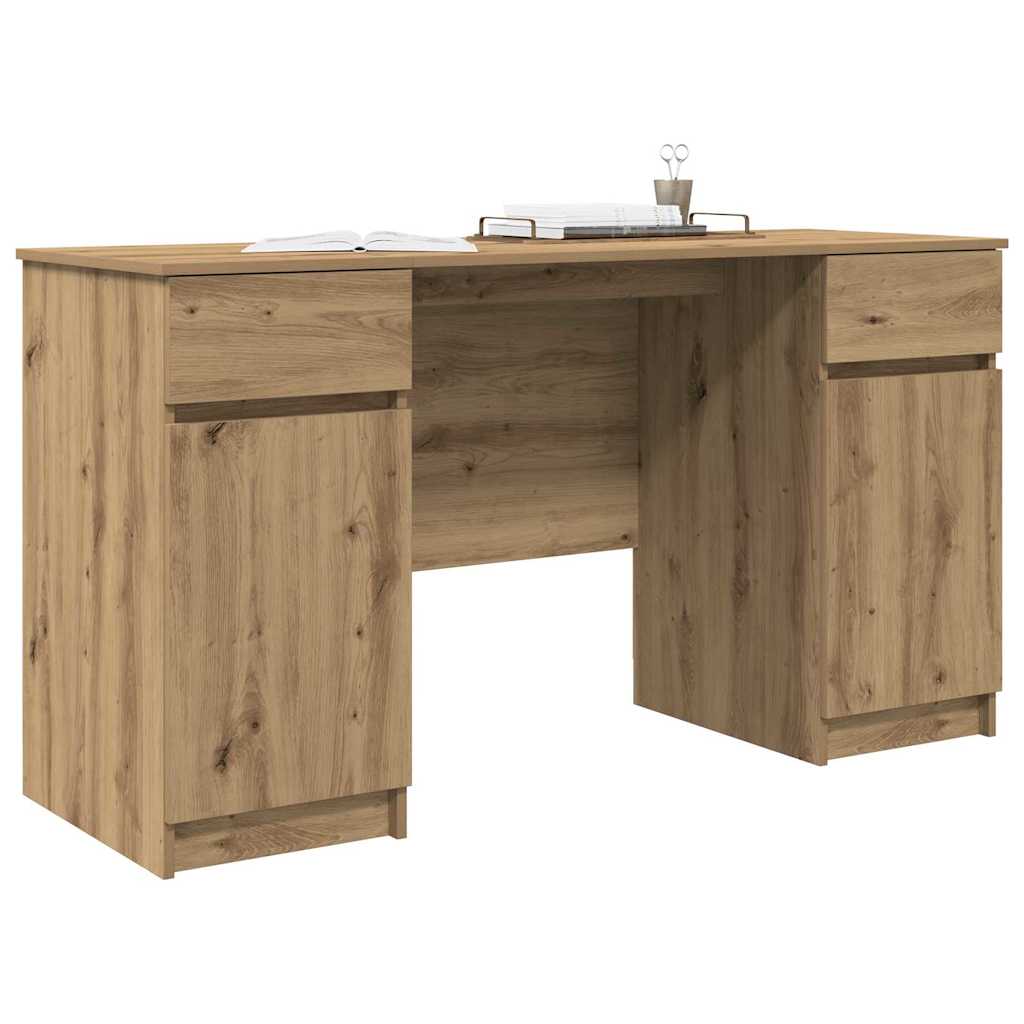 Bureau chêne artisan 140 x 49 x 76 cm bois d'ingénierie