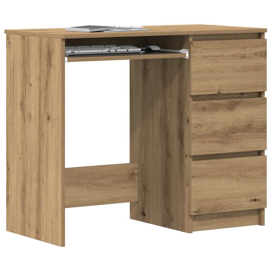 Bureau Chêne Artisan 90x45x76 cm Bois d'ingénierie