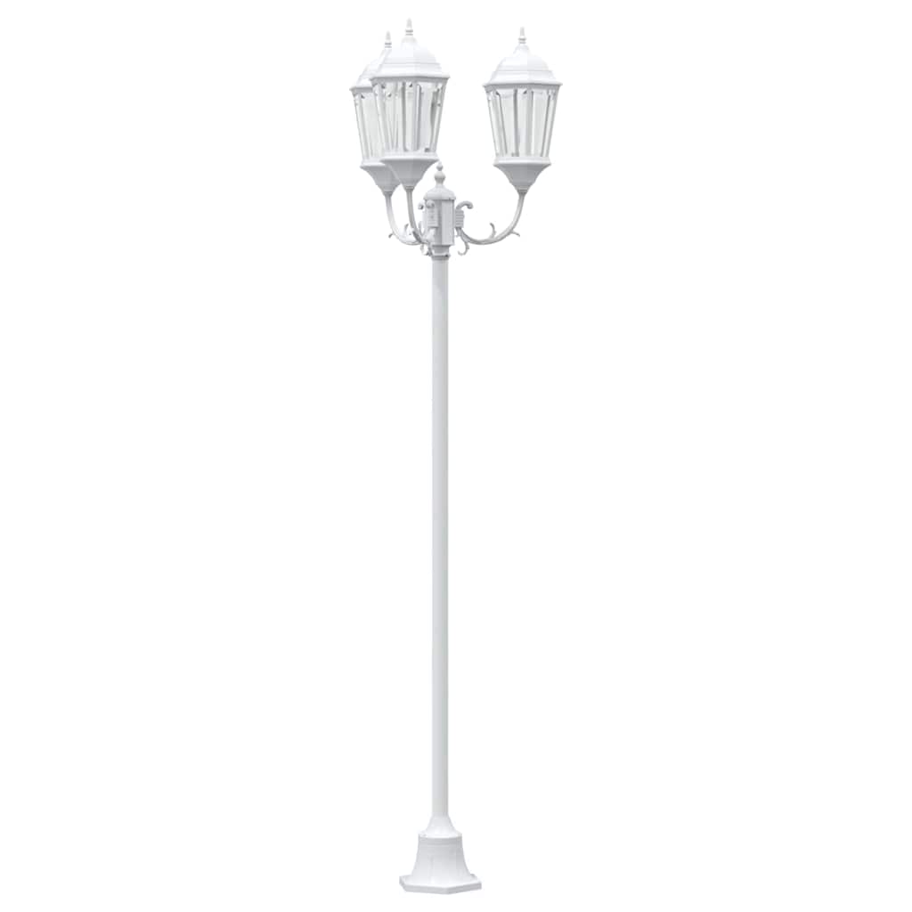 Lumière de jardin blanche 57 x 49 x 241 cm Aluminium et verre