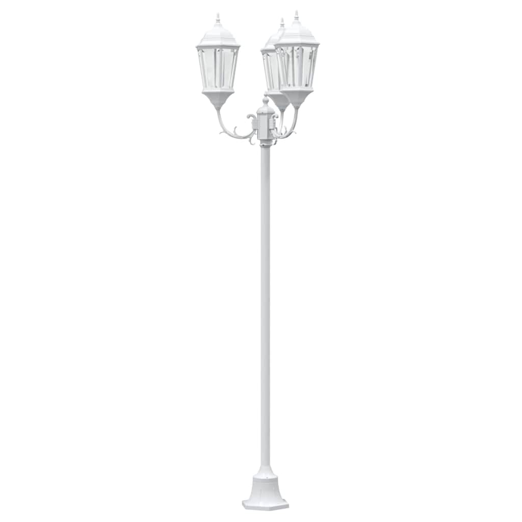 Lumière de jardin blanche 57 x 49 x 241 cm Aluminium et verre