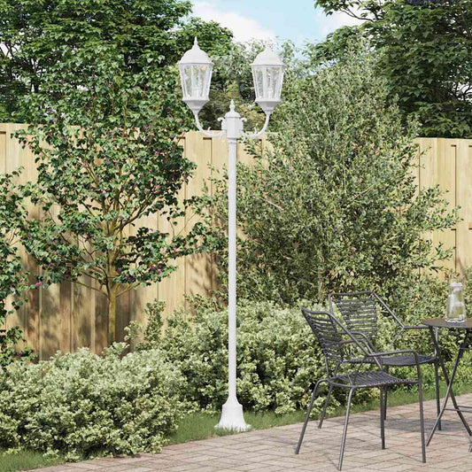 Garten-Licht Weiß 68 x 20 x 235 cm Aluminium und Glas