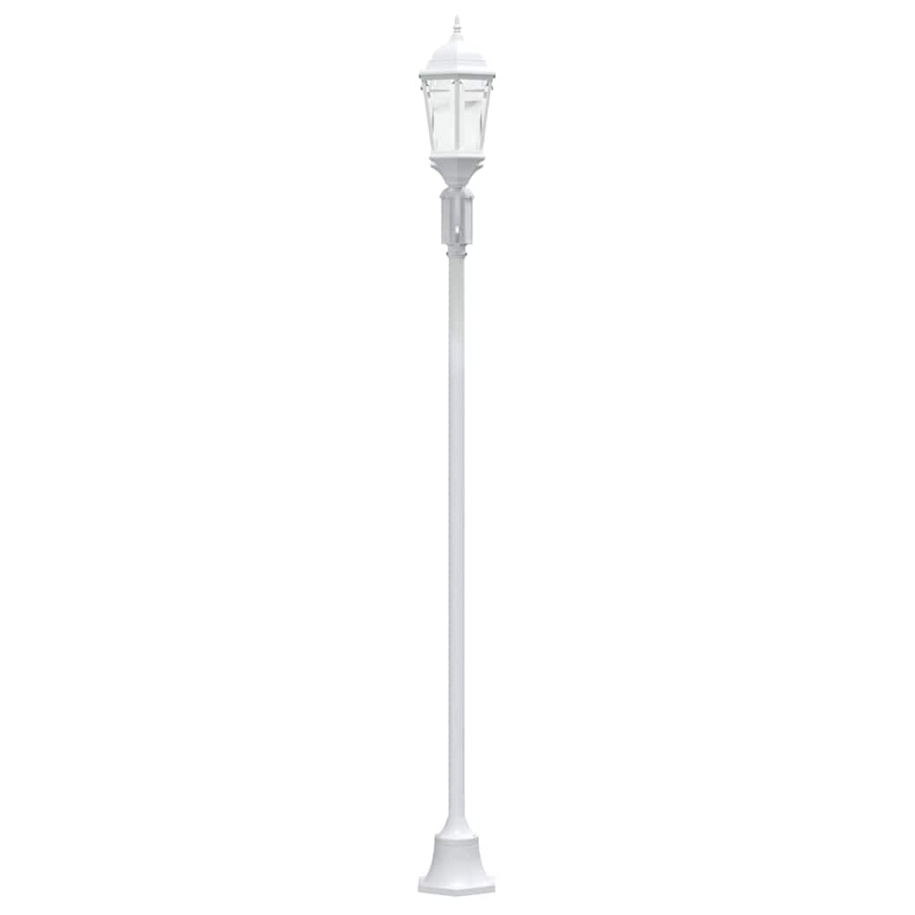 Garten-Licht Weiß 68 x 20 x 235 cm Aluminium und Glas