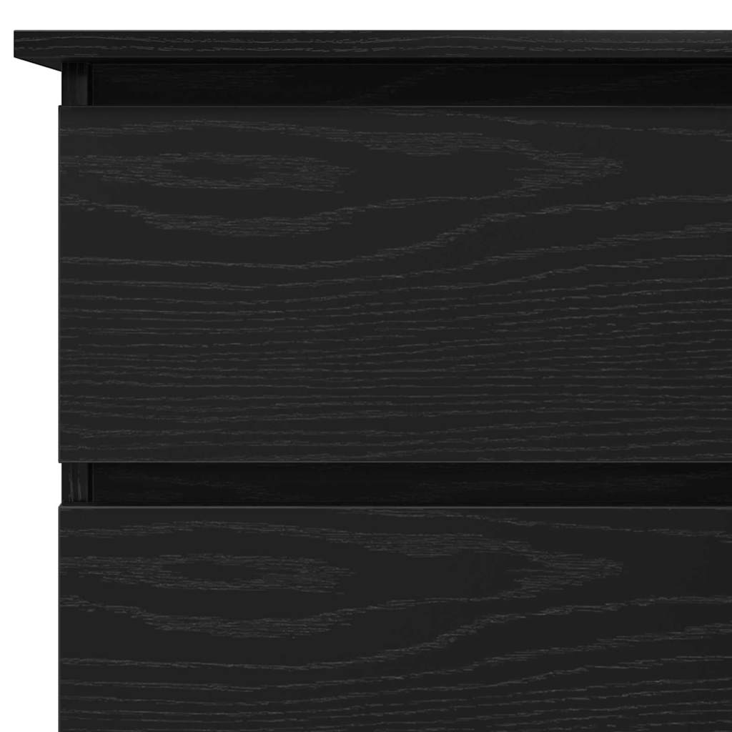 Schreibtisch mit Regal Schwarz Eichen-Optik 145 x 100 x 76 cm