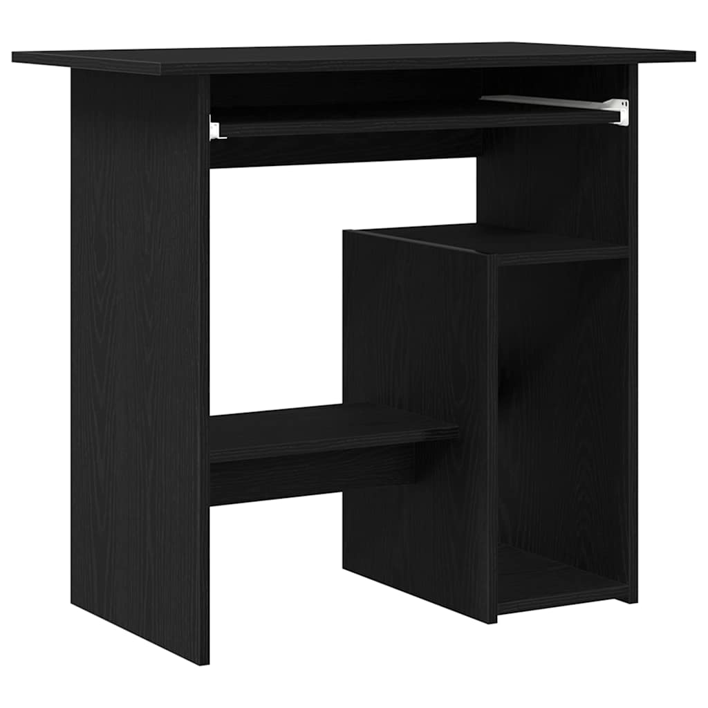 Desk Black Oak-Look 80x45x74 cm Engineered Wood