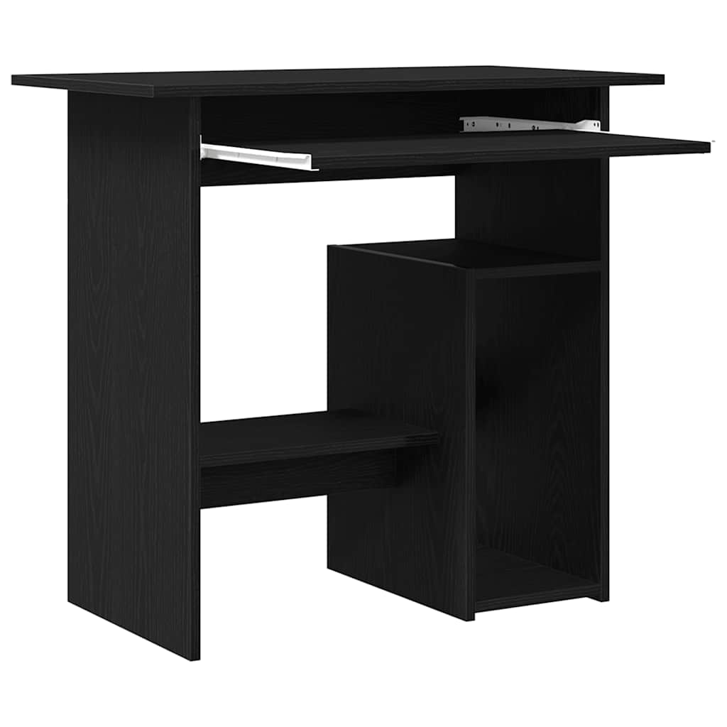 Desk Black Oak-Look 80x45x74 cm Engineered Wood