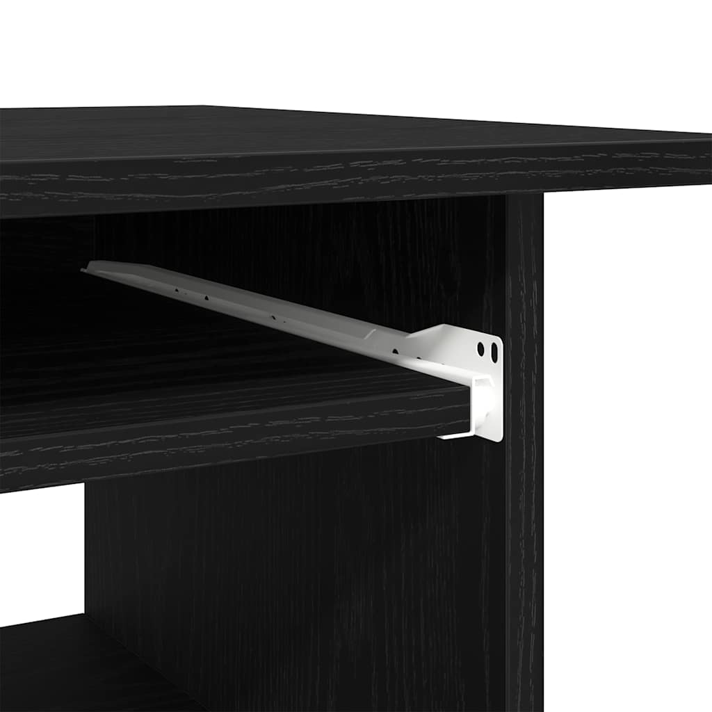 Desk Black Oak-Look 80x45x74 cm Engineered Wood