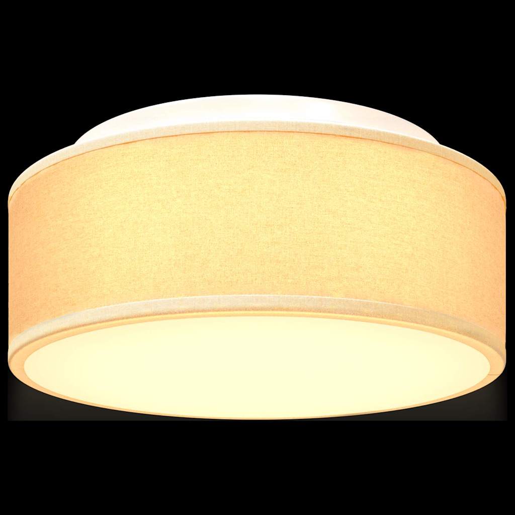Plafonnier avec spots blanc 30 x 30 x 13,5 cm tissu