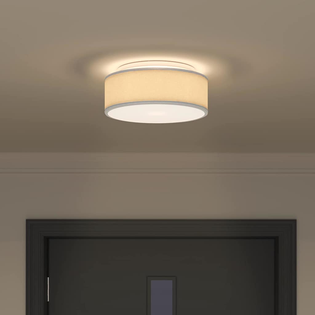 Deckenlampe mit Strahlern Grau 30 x 30 x 13,5 cm Stoff