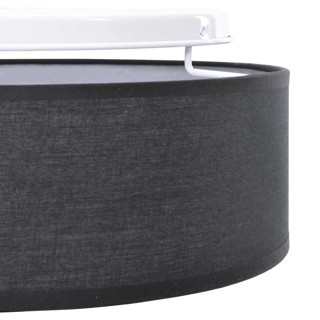 Plafonnier avec spots noir 38 x 38 x 13,5 cm tissu