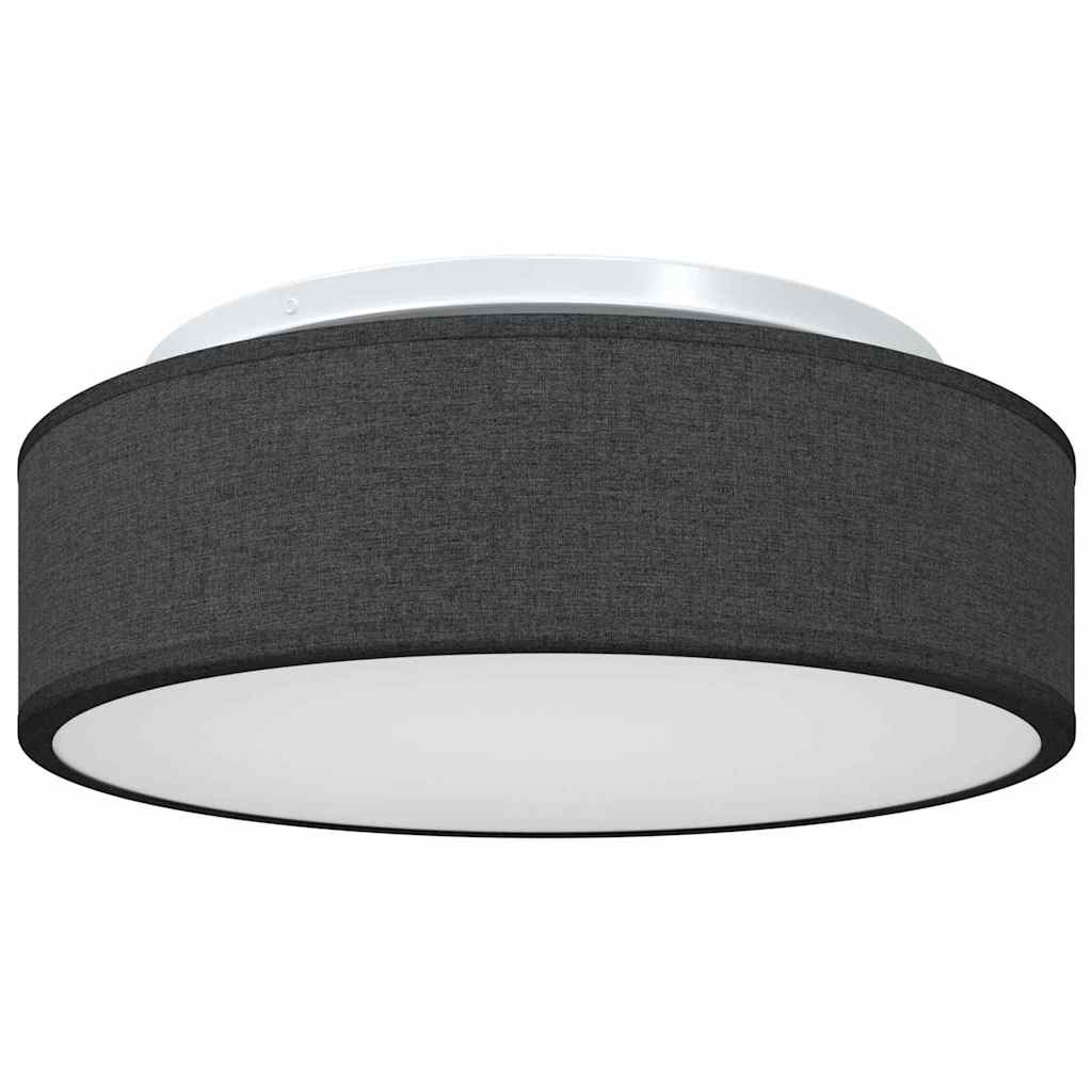 Plafonnier avec spots noir 38 x 38 x 13,5 cm tissu
