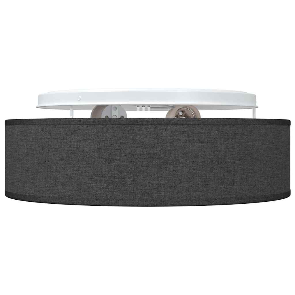 Plafonnier avec spots noir 38 x 38 x 13,5 cm tissu