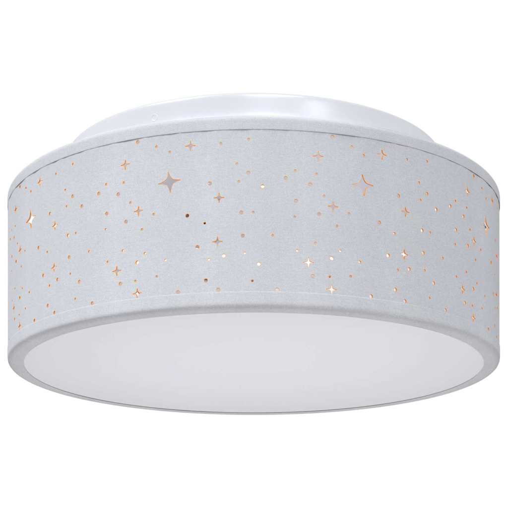 Deckenlampe mit Strahlern Grau 30 x 30 x 13,5 cm Stoff