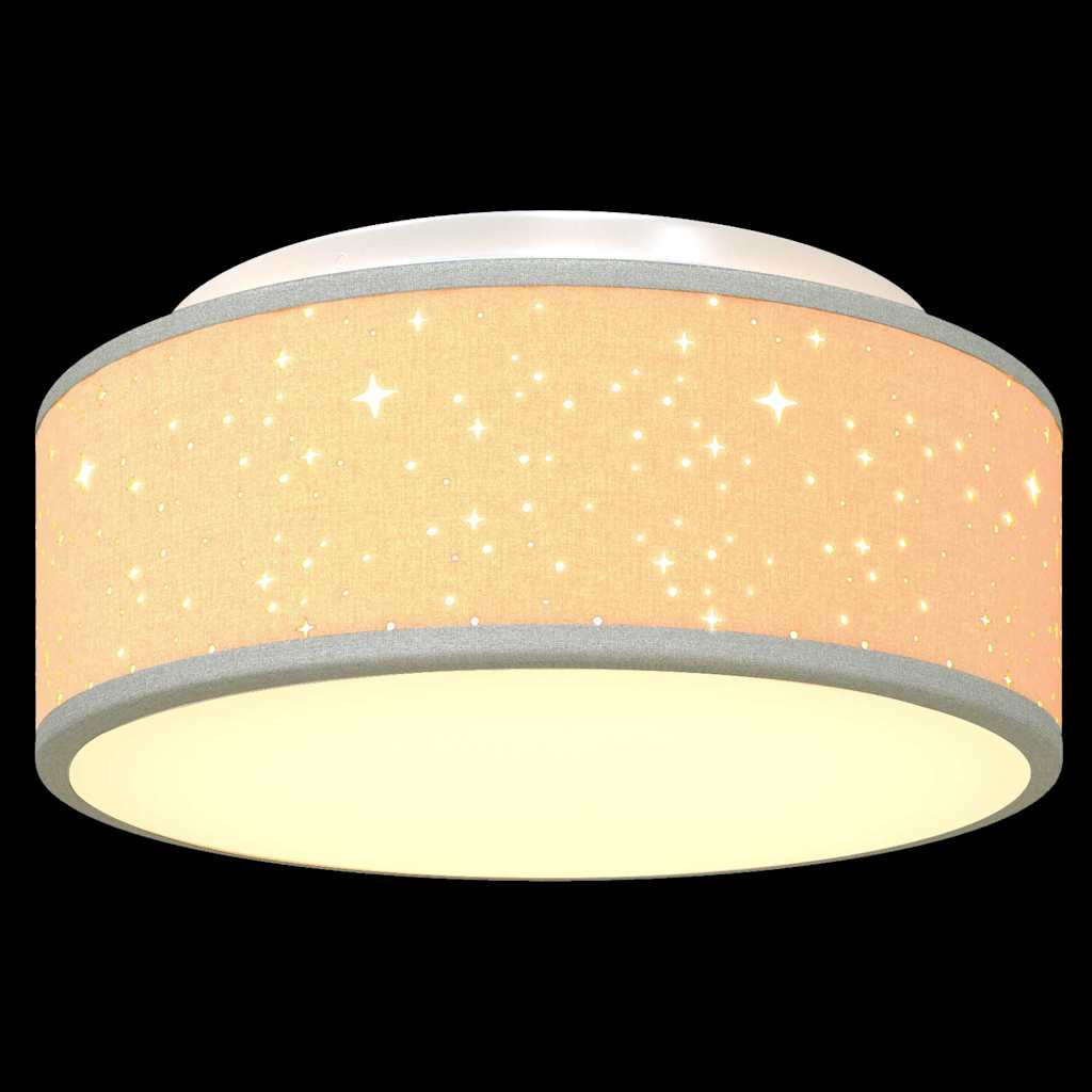 Deckenlampe mit Strahlern Grau 30 x 30 x 13,5 cm Stoff
