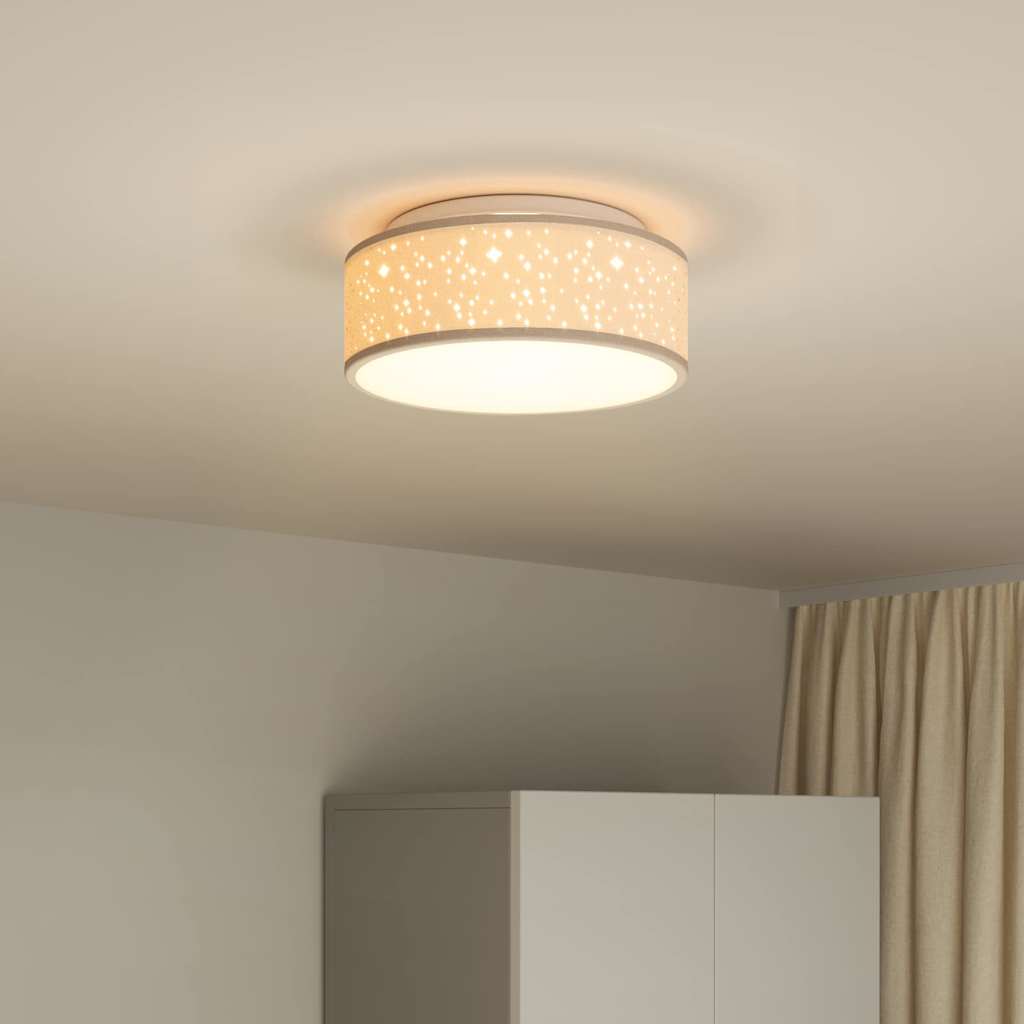 Deckenlampe mit Strahlern Taupe 30 x 30 x 13,5 cm Stoff