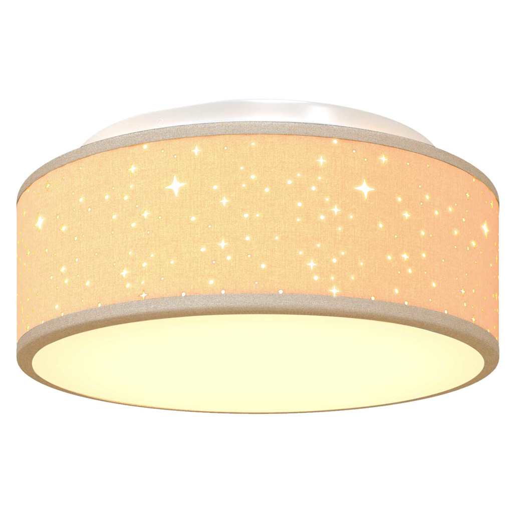 Deckenlampe mit Strahlern Taupe 30 x 30 x 13,5 cm Stoff