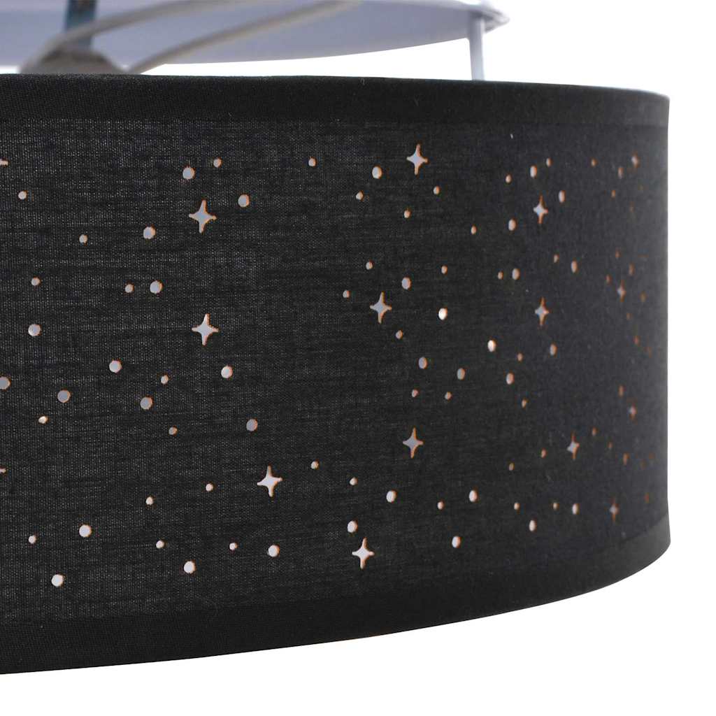 Deckenlampe mit Strahlern Schwarz 38 x 38 x 13,5 cm Stoff