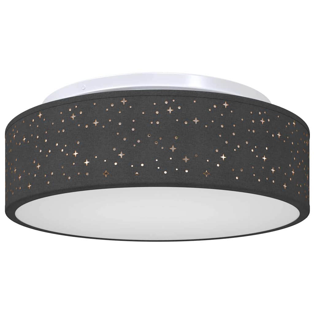 Deckenlampe mit Strahlern Schwarz 38 x 38 x 13,5 cm Stoff