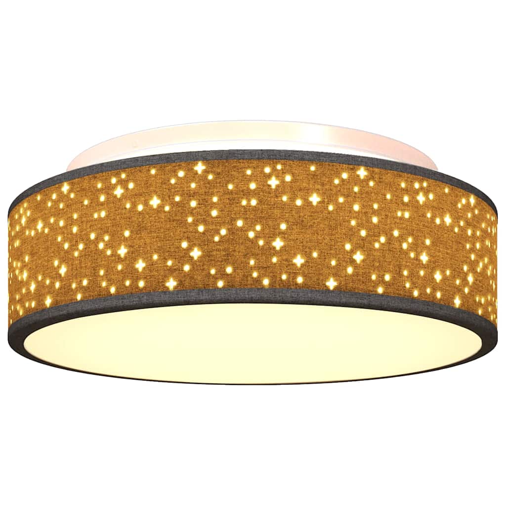 Deckenlampe mit Strahlern Schwarz 38 x 38 x 13,5 cm Stoff