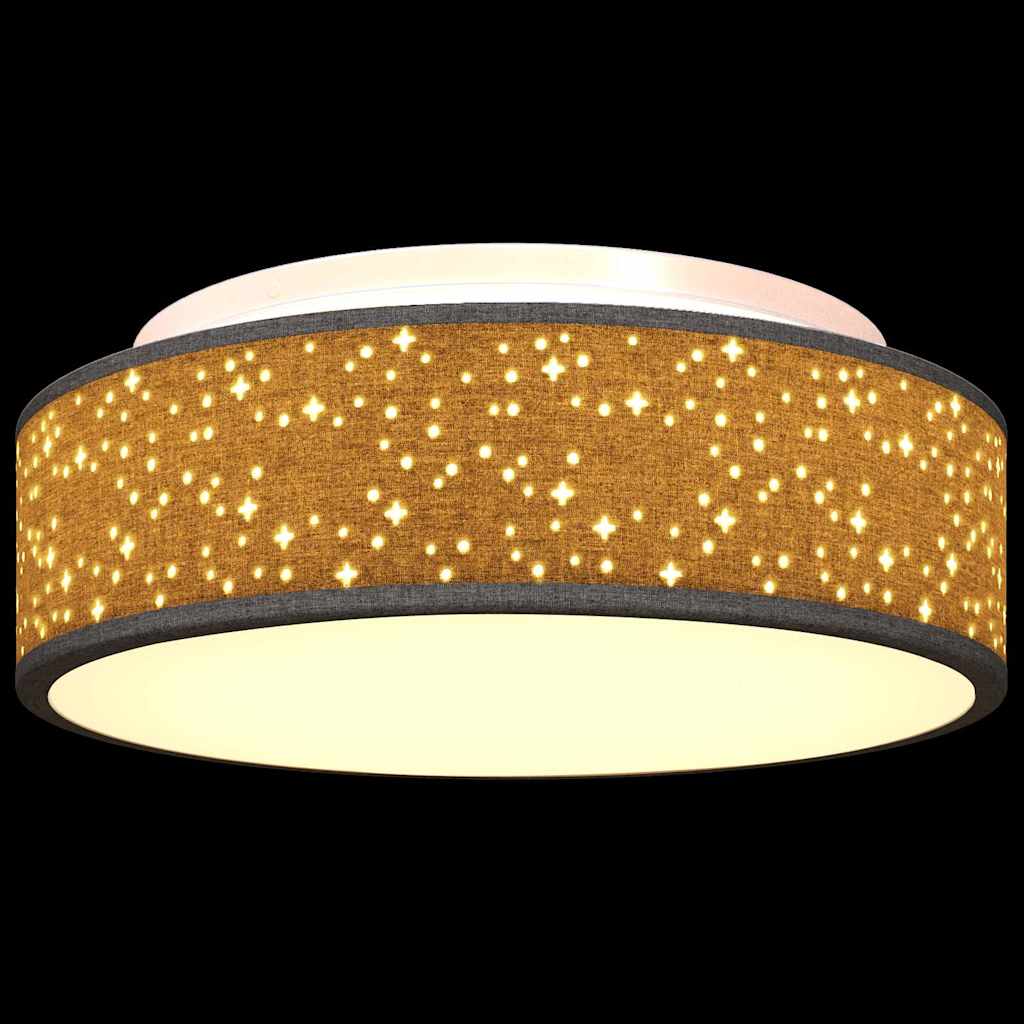 Deckenlampe mit Strahlern Schwarz 38 x 38 x 13,5 cm Stoff
