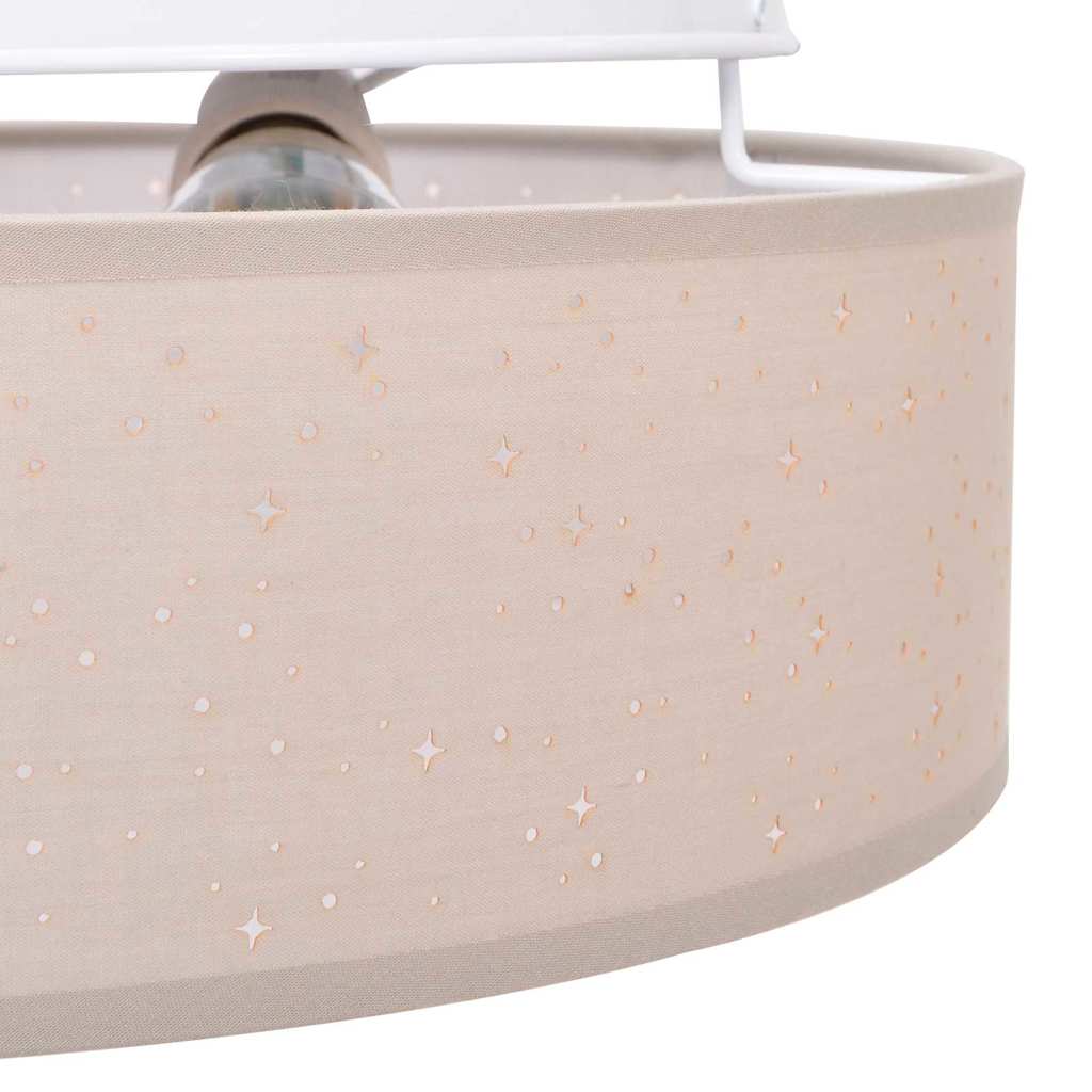 Ceiling Lamp with Spotlights Taupe 38 x 38 x 13.5 cm Fabric