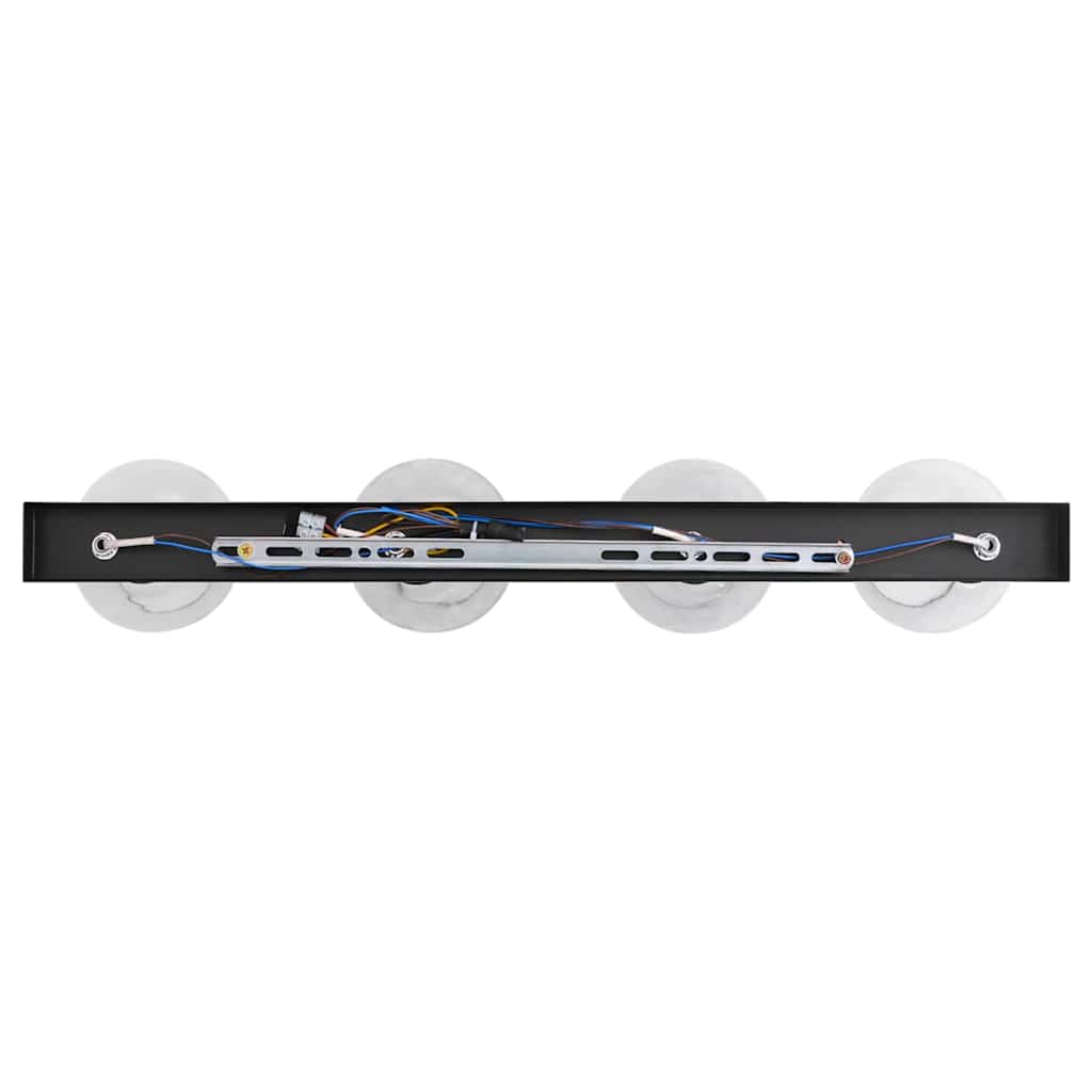 Deckenstrahler Schwarz 73,5 x 13 x 26 cm Glas und Metall