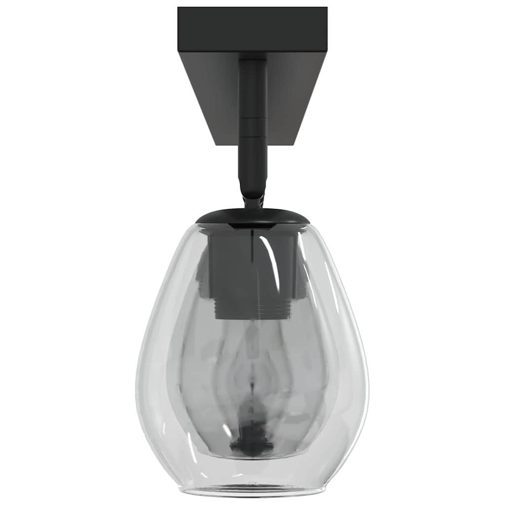 Plafonnier Noir 110,5 x 13 x 26 cm Verre et Métal