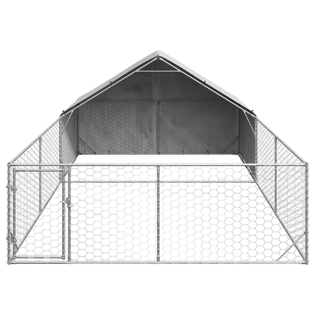 Outdoor-Hundezwinger mit Auslauf 6x3x1,9 m Verzinkter Stahl